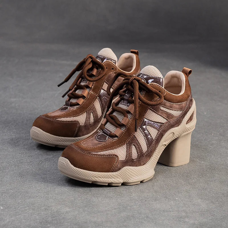 Women's Retro Lace-Up Pumps