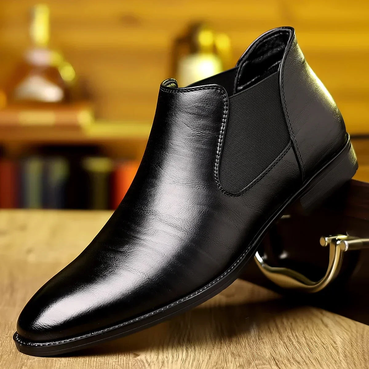 Men's Patent Ankle Boots