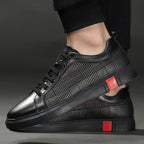 Plaid Panel Casual Sneakers