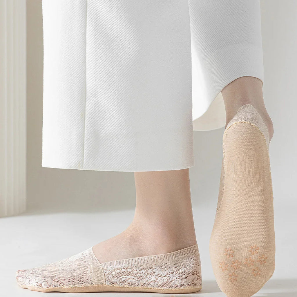 Breathable Floral Lace Socks