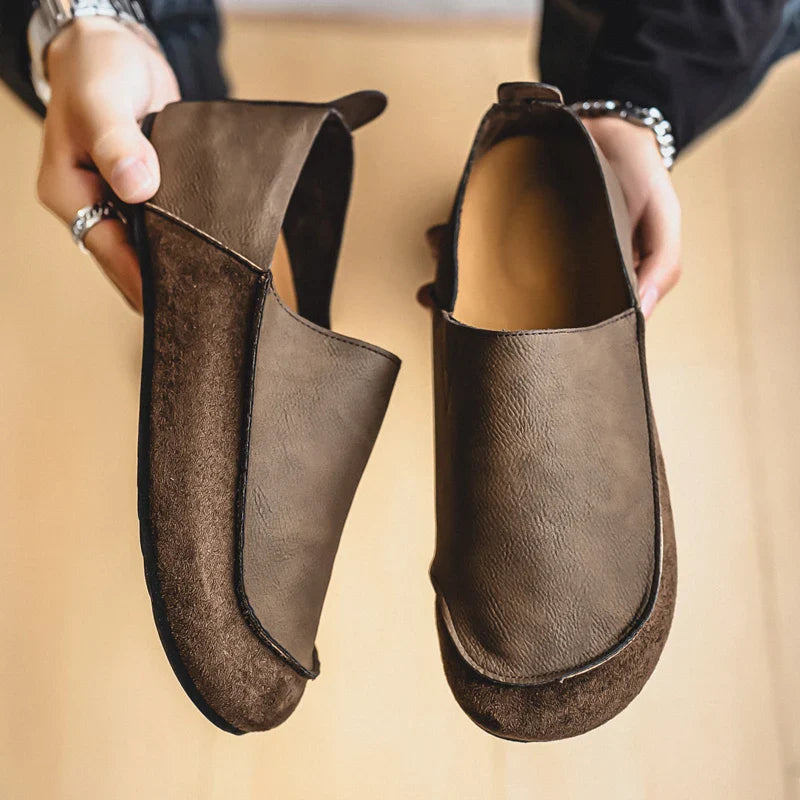 Suede Leather Slip-Ons