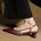 Elegant Pointed Toe Mid Heel