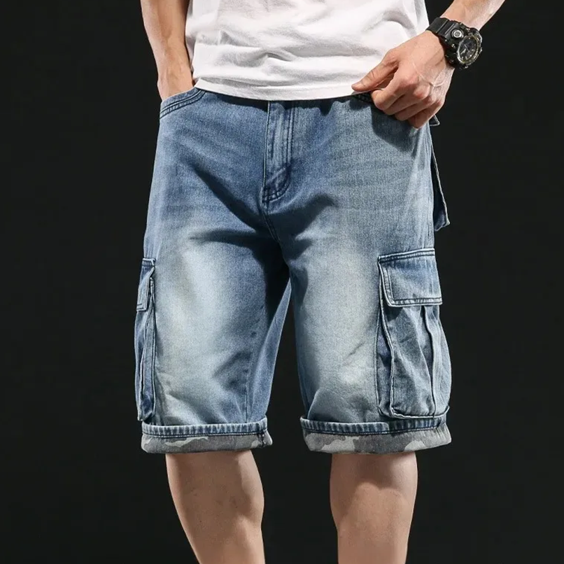 Vintage Cargo Denim Shorts