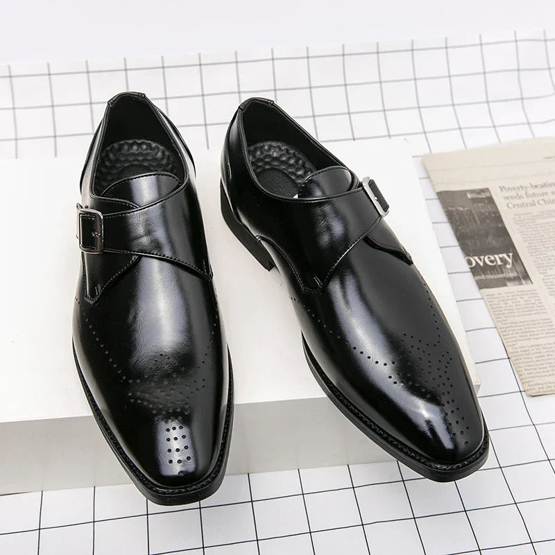 Men's Split Leather Business Loafers