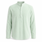 Stand Collar Striped Shirt