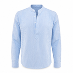 Stand Collar Striped Shirt