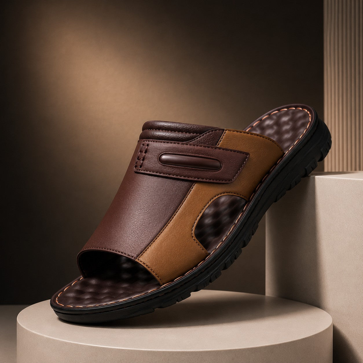 Block Slip-On Summer Sandals