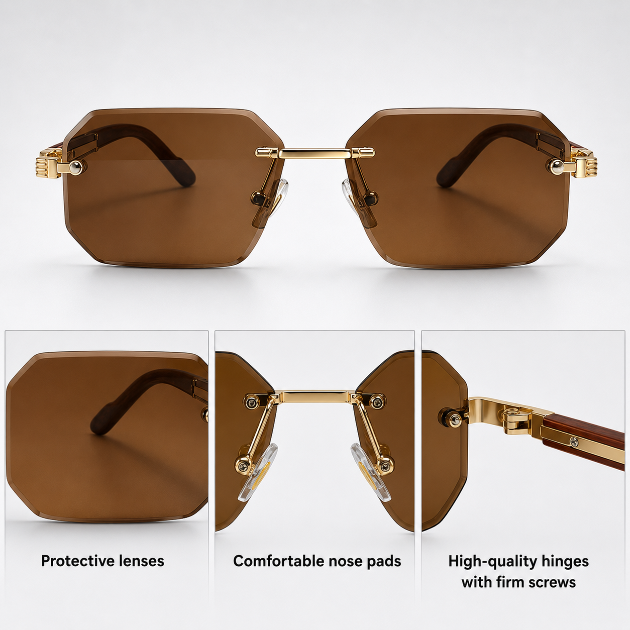 Titan Rimless Verge Sunglasses