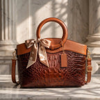 Luxury Croc-Embossed Leather Bag