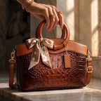 Luxury Croc-Embossed Leather Bag