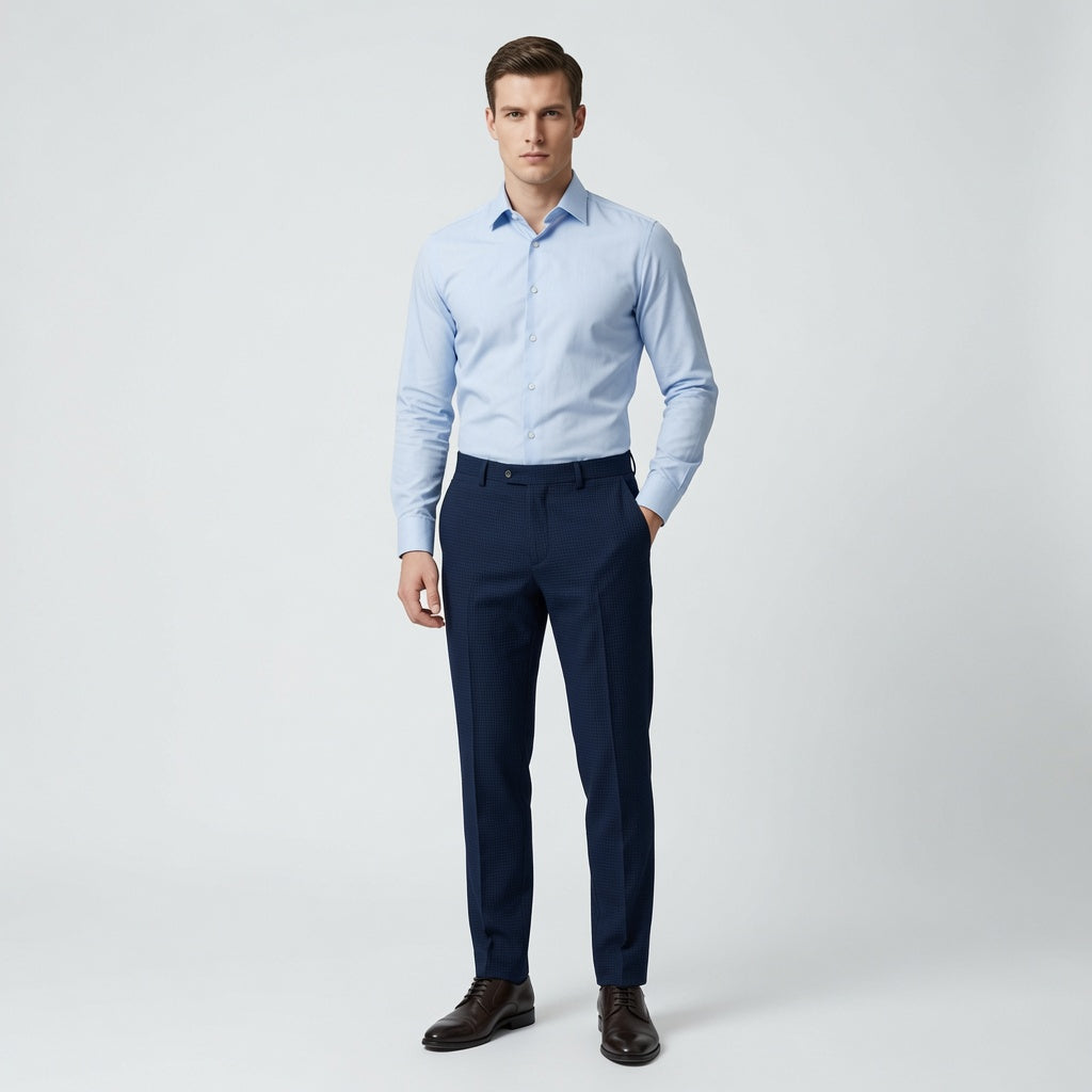 Waffle Textured Casual Pants