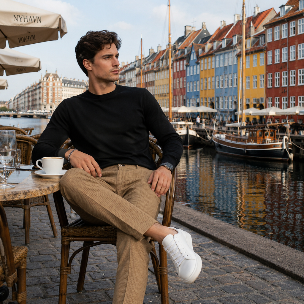 Waffle Textured Casual Pants