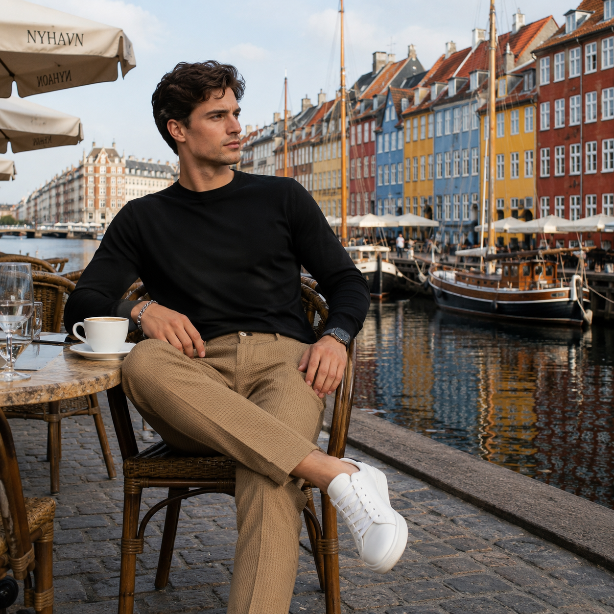 Waffle Textured Casual Pants