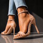 Elegant Rivet Ankle Sandals