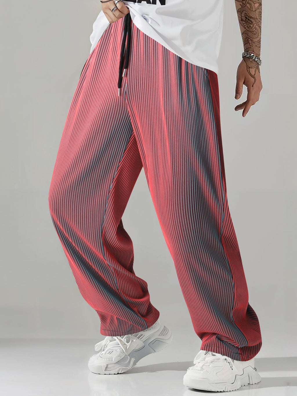Gradient Straight-Leg Pants
