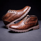 Retro Leather Ankle Boots