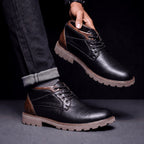 Retro Leather Ankle Boots