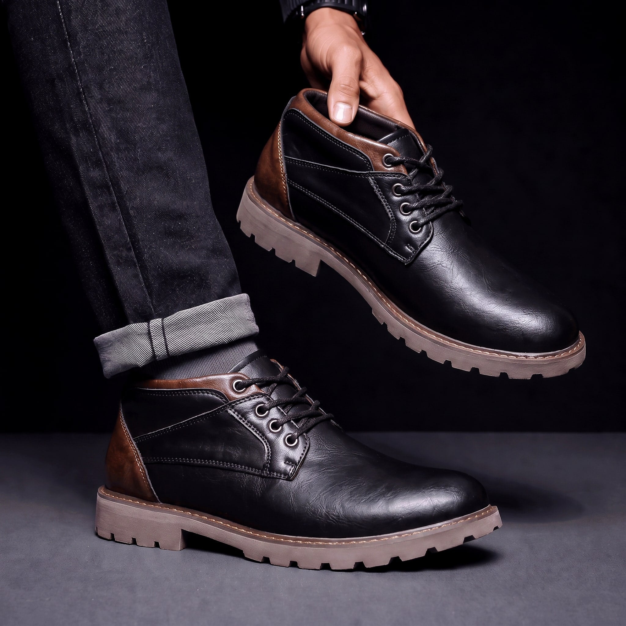 Retro Leather Ankle Boots