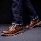 Retro Leather Ankle Boots