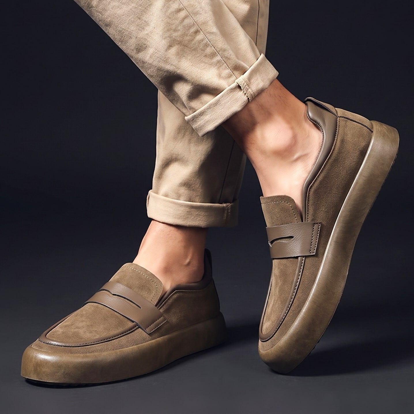 Breathable Leather Walking Shoes