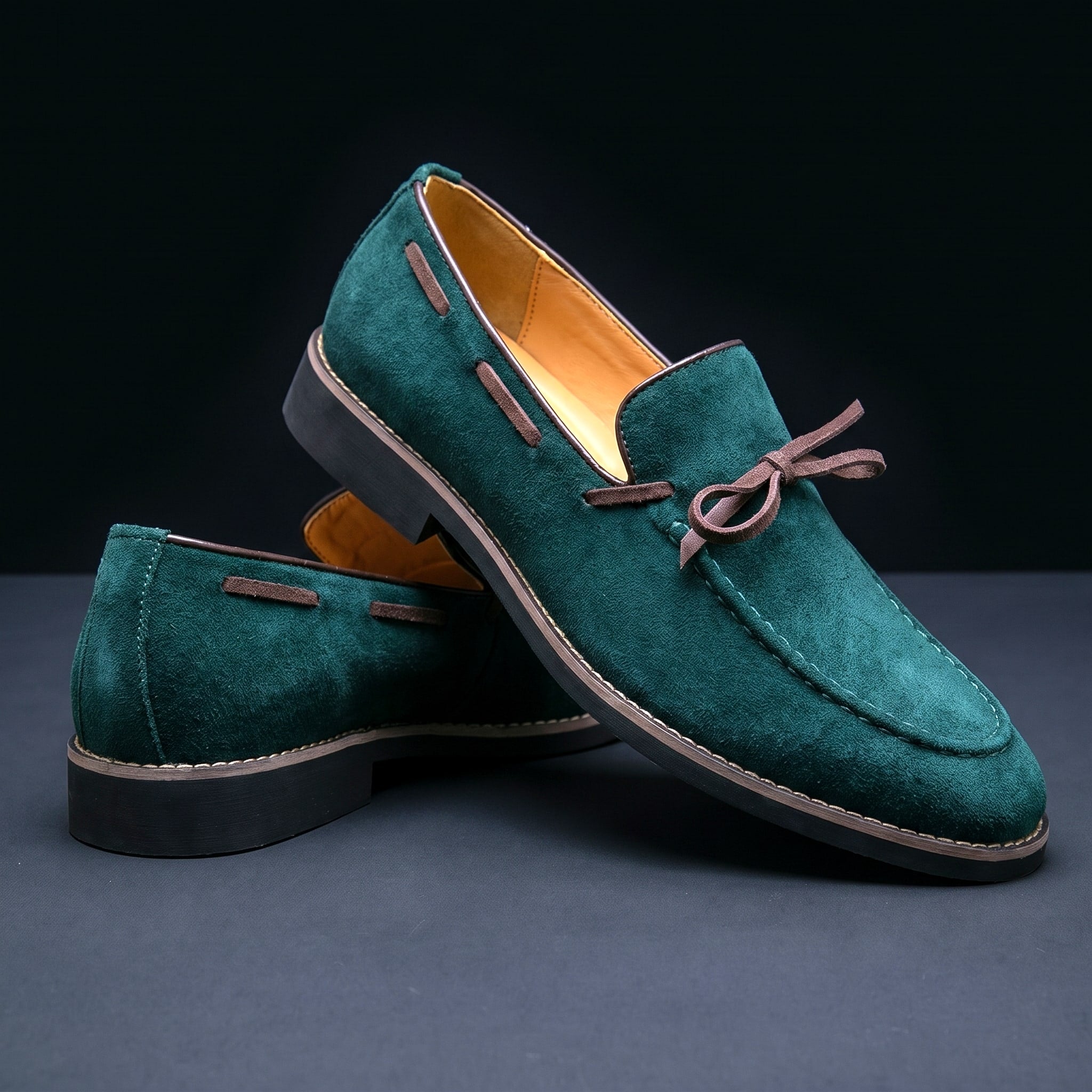 Genuine Suede Penny Loafers