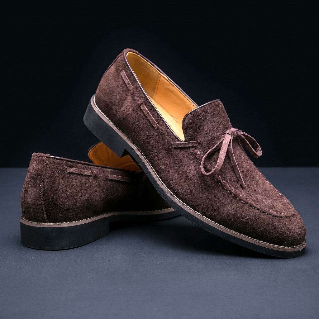 Genuine Suede Penny Loafers