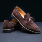 Genuine Suede Penny Loafers