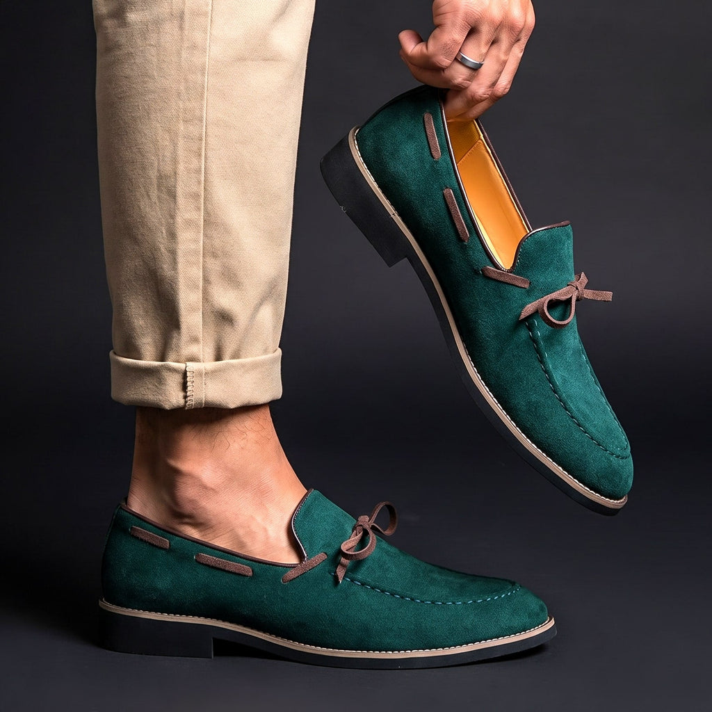 Genuine Suede Penny Loafers