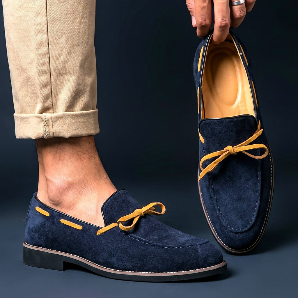 Genuine Suede Penny Loafers