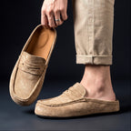 Men's Cow Suede Half Loafers