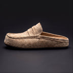 Men's Cow Suede Half Loafers