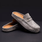 Men's Cow Suede Half Loafers