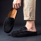 Men's Cow Suede Half Loafers