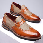 Two-Tone Patent Leather Loafers