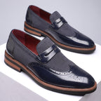 Two-Tone Patent Leather Loafers