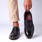 Two-Tone Patent Leather Loafers