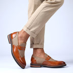 Two-Tone Patent Leather Loafers
