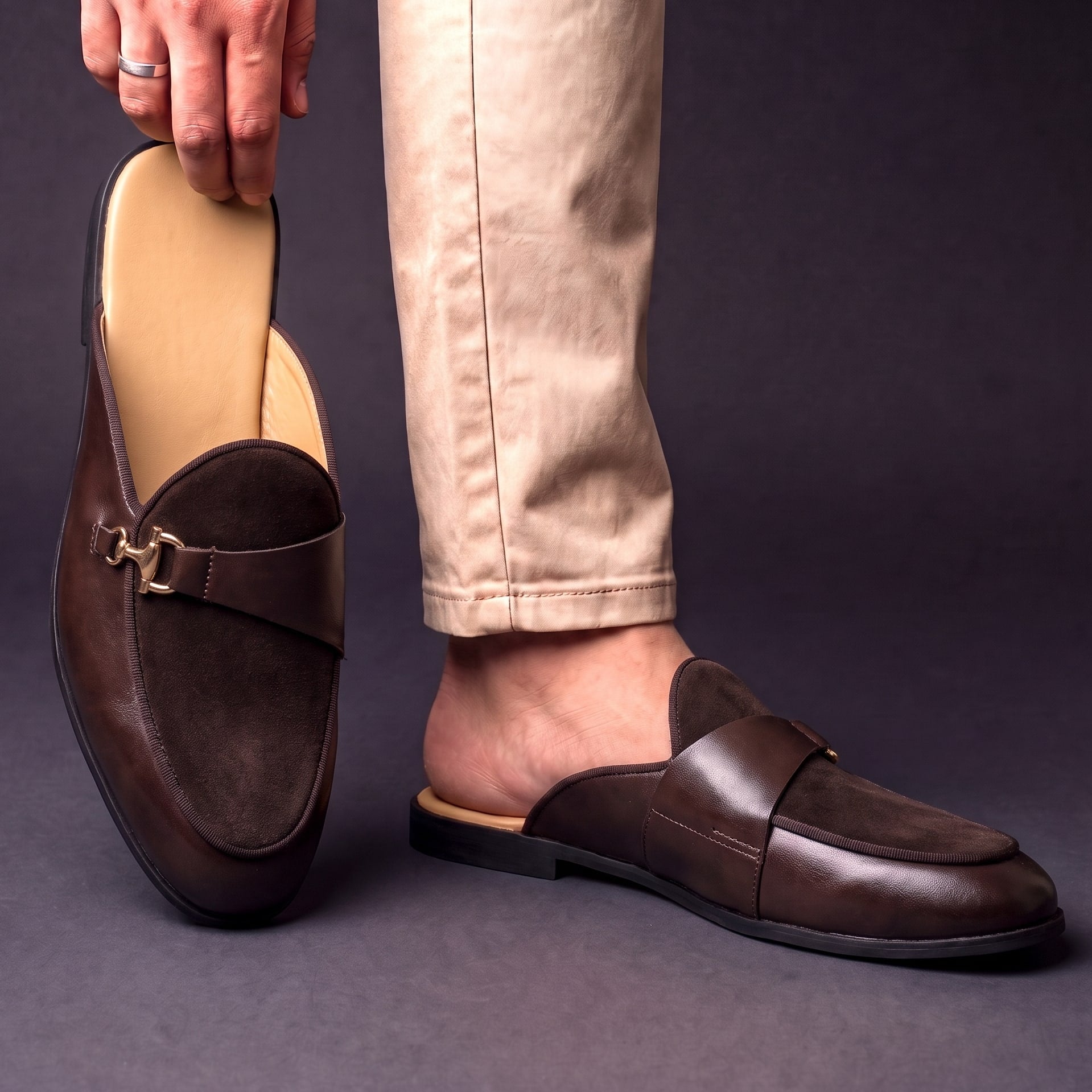 Premium Suede Slip-On Mules