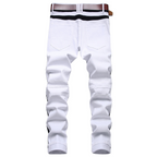 Men’s Patchwork Slim Fit Jeans