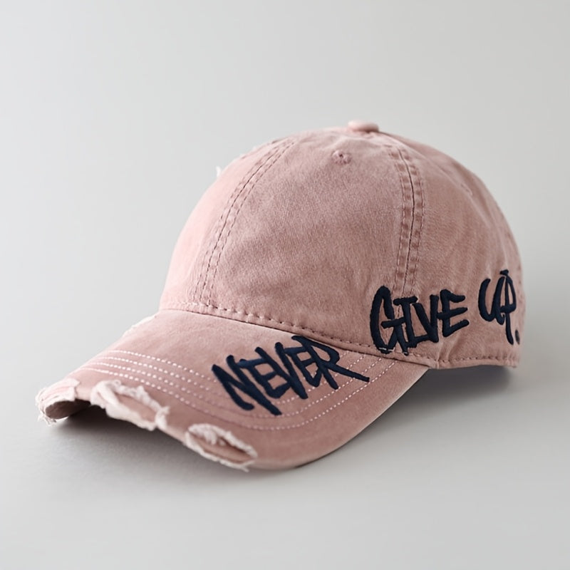 Distressed Denim Baseball Cap