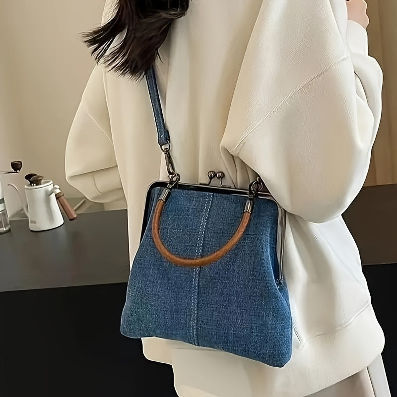 Vintage Denim Shoulder Bag