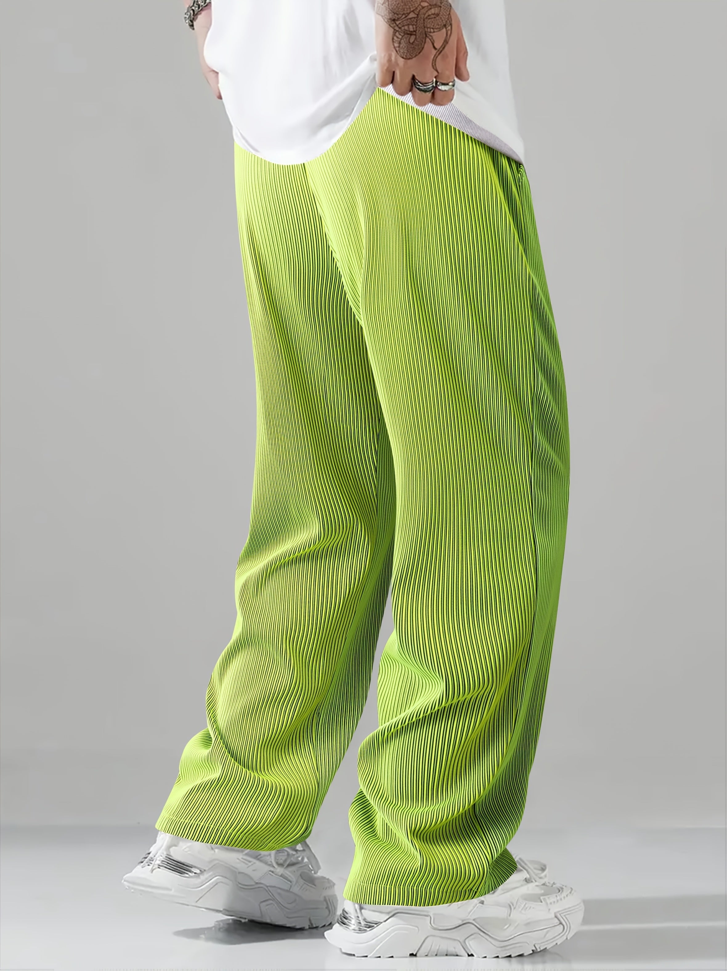 Gradient Straight-Leg Pants