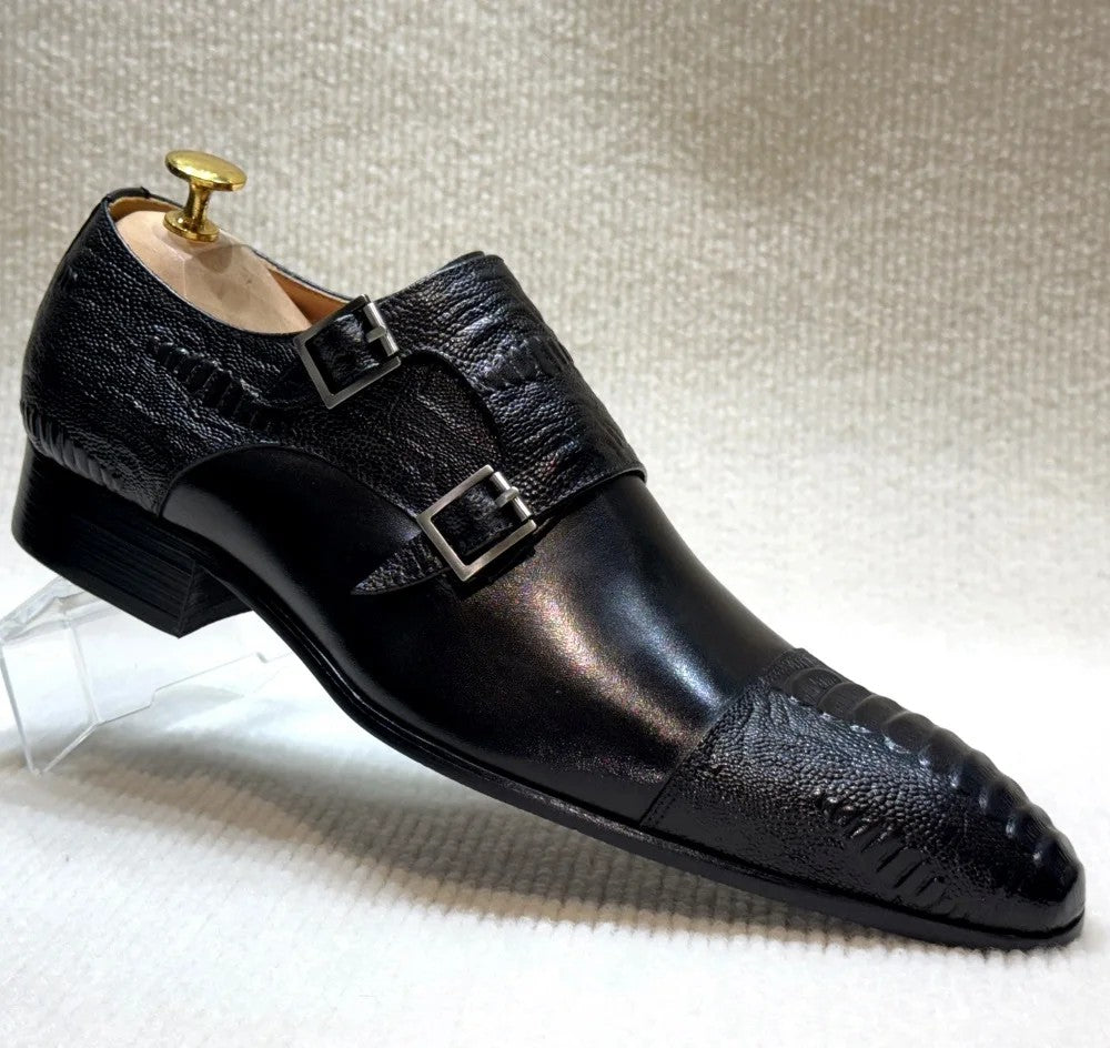 Double Buckle Monk Shoes