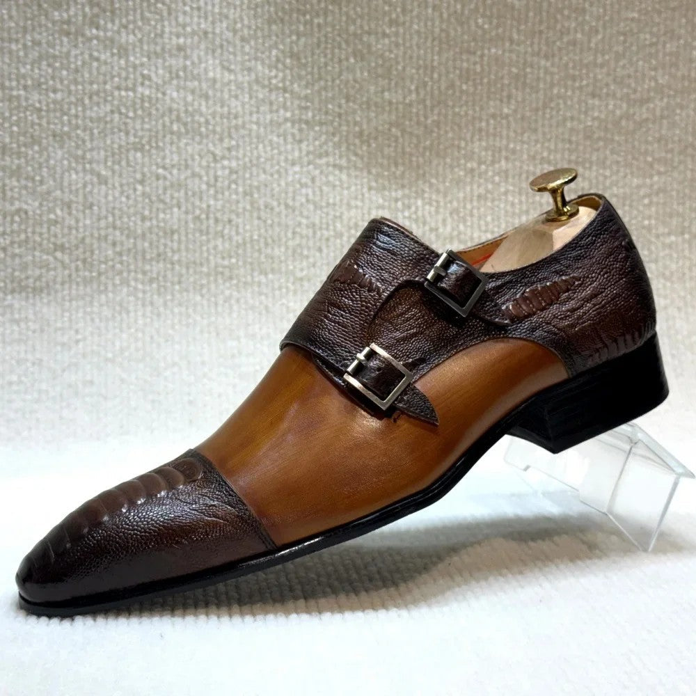 Double Buckle Monk Shoes