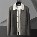 Turn-Down Collar Cardigan