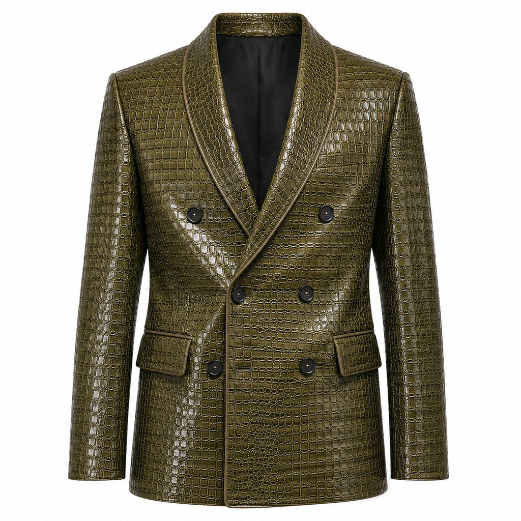 Luxury Crocodile Embossed Leather