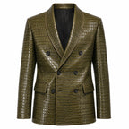 Luxury Crocodile Embossed Leather