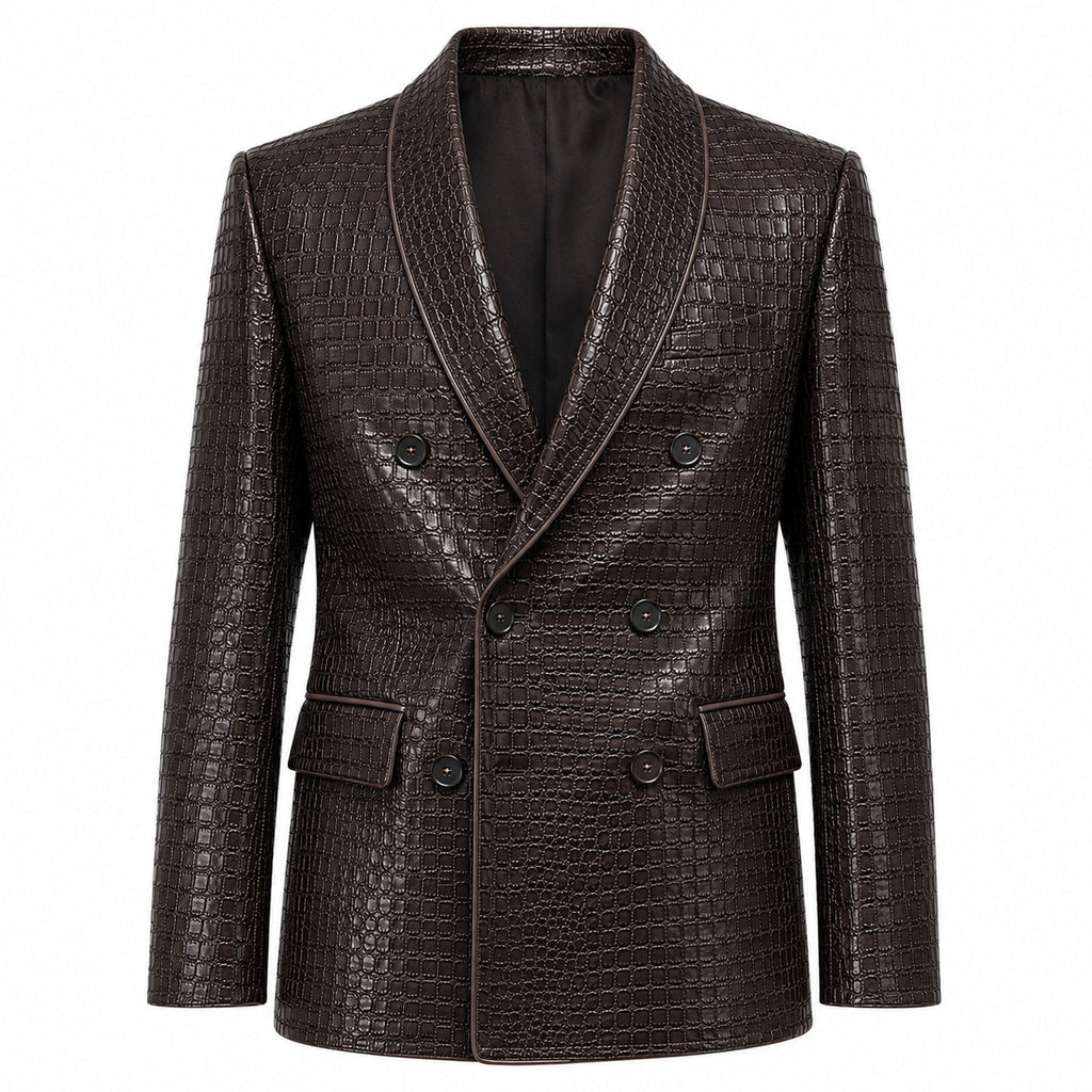 Luxury Crocodile Embossed Leather
