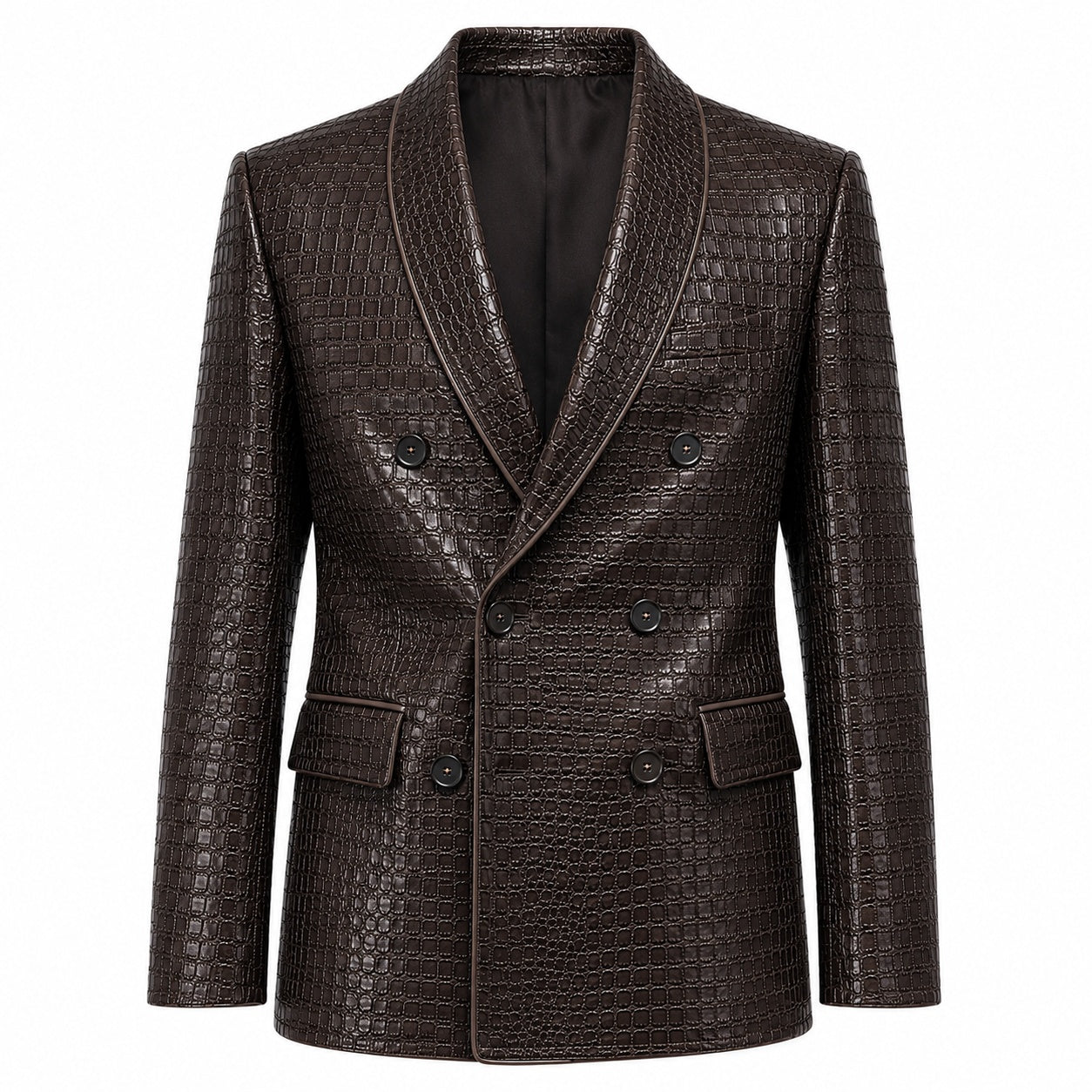 Luxury Crocodile Embossed Leather