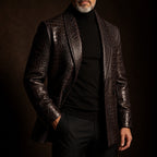 Luxury Crocodile Embossed Leather